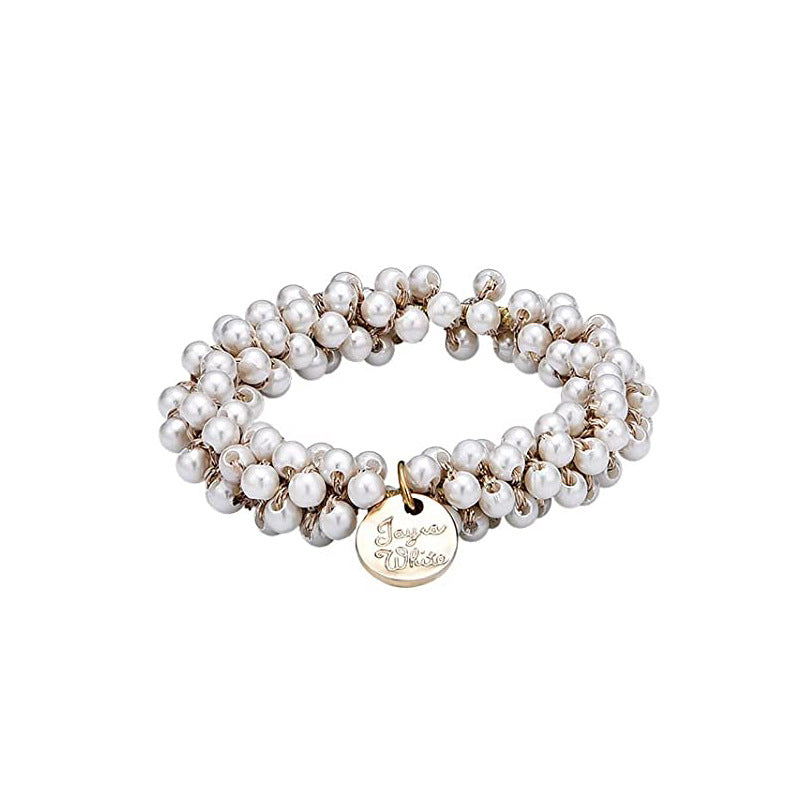 Wholesale Crystal Pearl Resin Hair Scrunchies